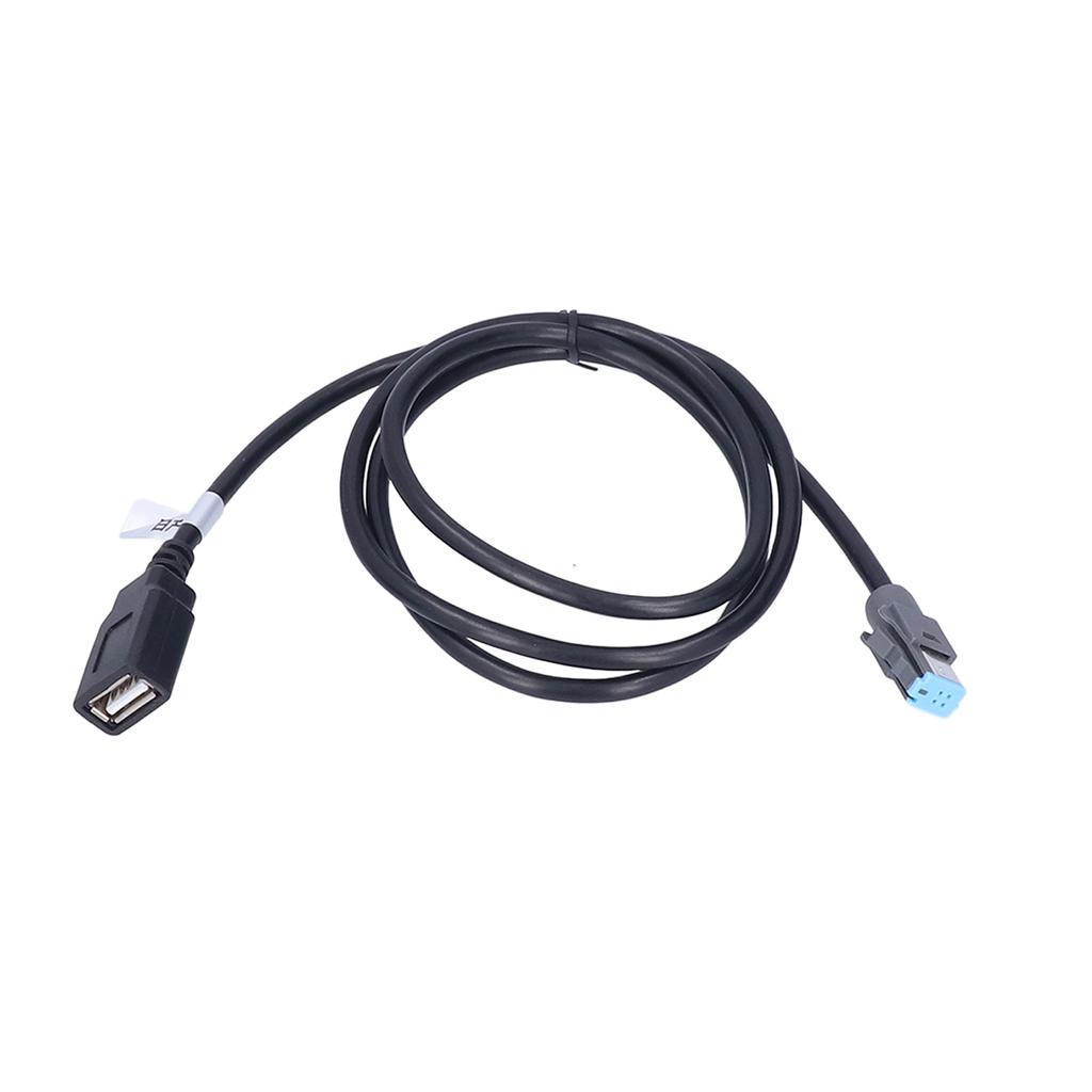 4 Pin USB Cable Adapter Male Cord Extender 102cm 40.16in Long Black ABS Replacement for Nissan Teana
