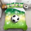 Comforter Green Background Football 3D Printed Bedding Set For Boy Men Polyester Bedroom Decorative Sports Style Soft Home