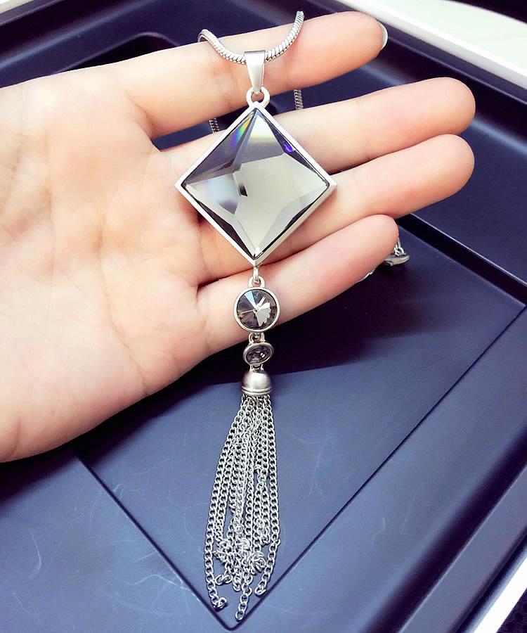 Korean Elegant Tassel Sweater Chain Necklace for Women