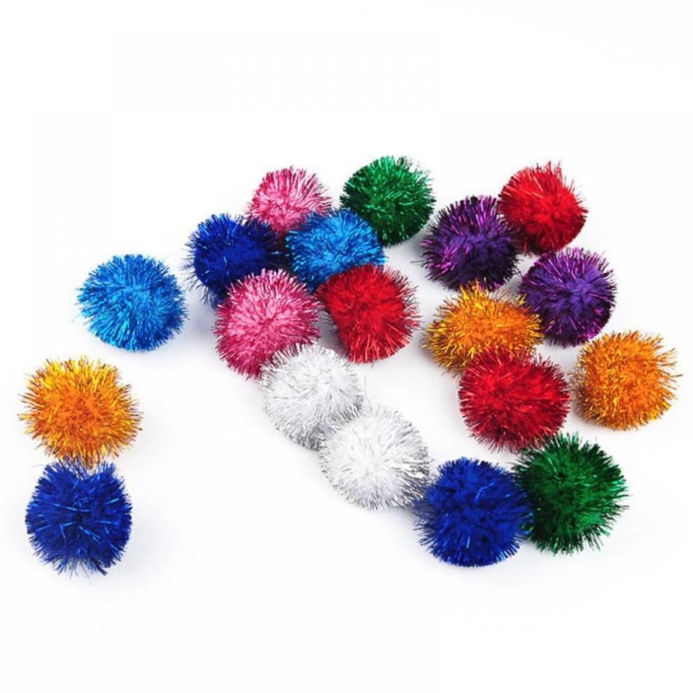 Cat Interactive Sound Paper Self-healing Color Bright Silk Glitter Toy Ball