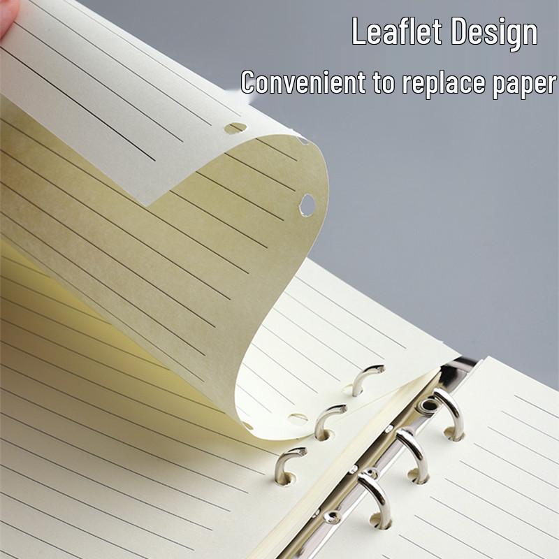 Individueller Loseblatt-Notizbuch-Innenteil mit herausnehmbarem Daolin-Papier: Liniert, Blanko und kariert