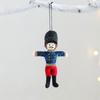 Classical Fabric Nut Cracker Soldier Figures Christmas Tree Hanging Ornaments Holiday Home Decoration