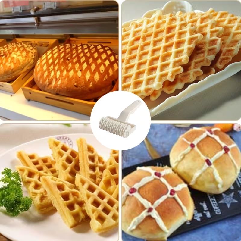 Plastic Pastry Pizza Lattice Roller Cutter Baking Tool Pull Net Wheel Knife for Dough Cookie Pie Kitchen Gadgets Baking Tools