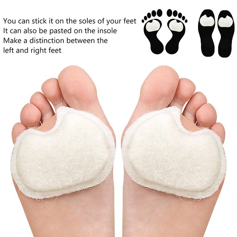 1 Pair Felt Feet Pads Relief Forefoot Support Adhesive Foam Foot Cushion Pad For Men And Women