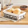 Rectangular Bread Basket Kitchen Bread Storage and Serving 25 Cm