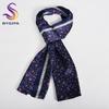 BYSIFA|Blue Red Silk Scarf Cravat Men Winter Fashion Floral 100% Silk Male Long Scarves Cravats Brand Soft Long Scarf 160*26cm