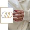 Simple Minimalist 2mm Women Rings Chic Stainless Steel Anti Allergy Metal Tail Ring Classic Elegant Lady Party Finger Jewelry