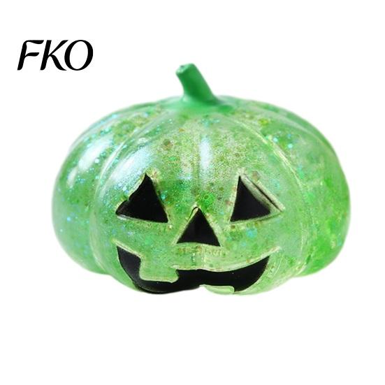 Měkké dýňové mačkací hračky 1/4 ks Halloweenská hračka na uvolnění stresu, Usměvavá hlava, Party drobnosti, Průhledná třpytivá hračka na kancelářský stůl pro zmírnění úzkosti, Pomalý odraz