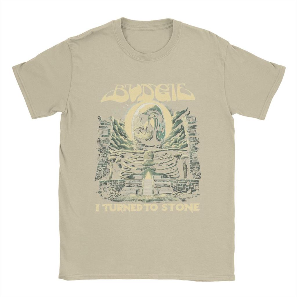 Budgie I Turned To Stone T Shirt Men Pure Cotton Novelty T-Shirt Crewneck Tees Short Sleeve Tops New Arrival