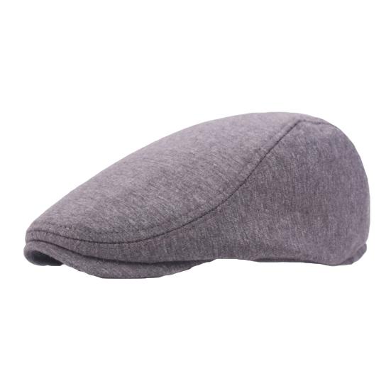 Vintage Men Solid Color Cotton Newsboy Cap Flat Beret Outdoor Sports Sun Hat