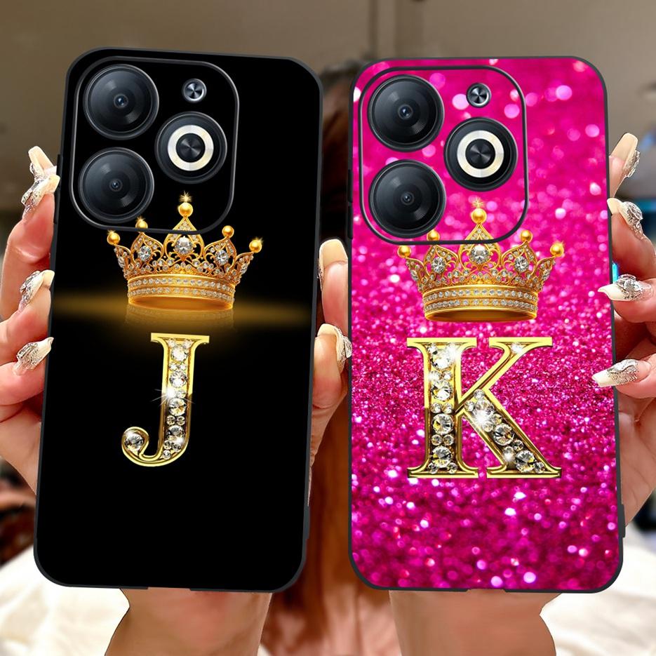 For Infinix Smart 8 Case X6525 Luxury Letters Cover Shockproof Soft TPU Phone Case For Infinix Smart 8 Pro Smart8 HD Shell Coque