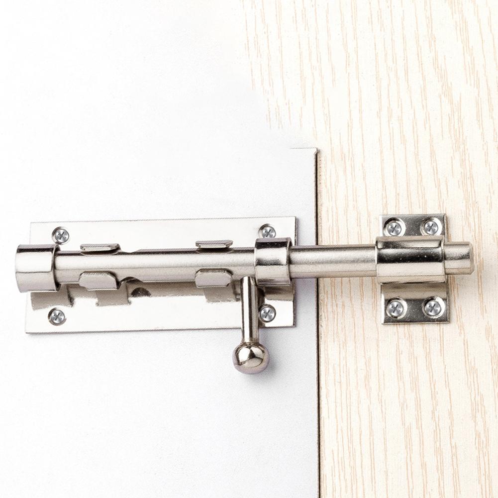 Sliding Bolts Stainless Steel Bolt With Lock Hole Toilet Door Latch Door Security Lock Buckle Home Hardware Gate Window Latch