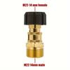 M22 14mm/15mm to 1/4" Quick Connect Adapters, 5000PSI High-Pressure Kit for Hose & Gun Accessories
