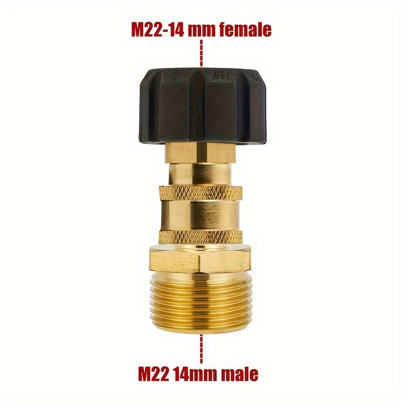 M22 14mm/15mm to 1/4" Quick Connect Adapters, 5000PSI High-Pressure Kit for Hose & Gun Accessories