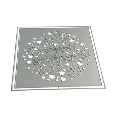 Birthday Flower Metal Die Cuts Carbon Steel Cutting Dies Embossing Stencils for Card Journal Scrapbooking Decorations