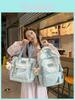 Starry Sky Nylon School Backpack With Padded Shoulder Straps For Girls