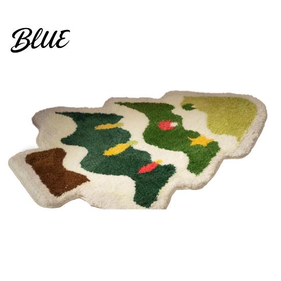 Festive Christmas Tree Water Variety Xmas Santa Bathroom Rug Design Mat Clauds Shape Of Sizes