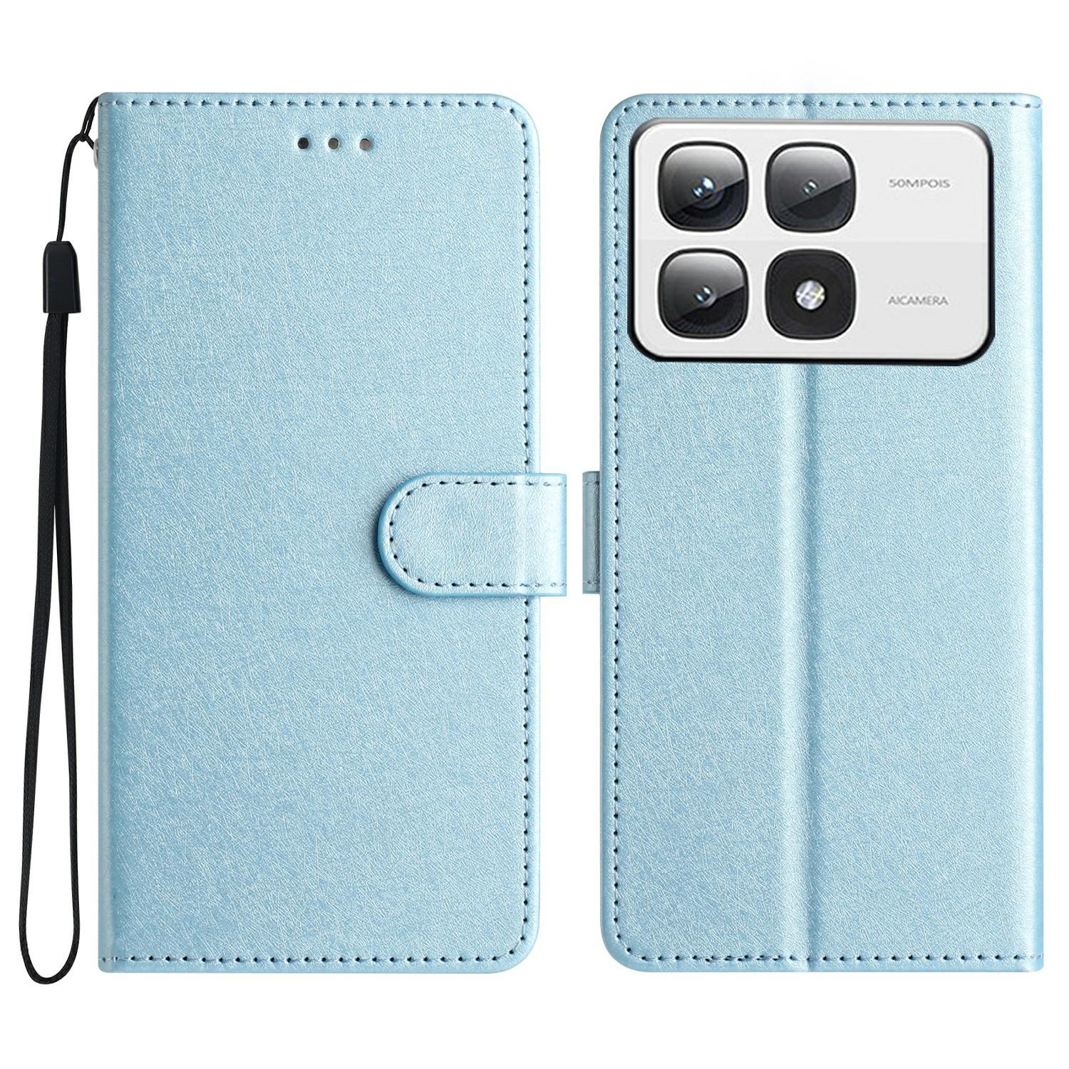 

For Xiaomi 14T Pro Wallet Case Leather Folio Phone Cover Magnetic Clasp Sky Blue