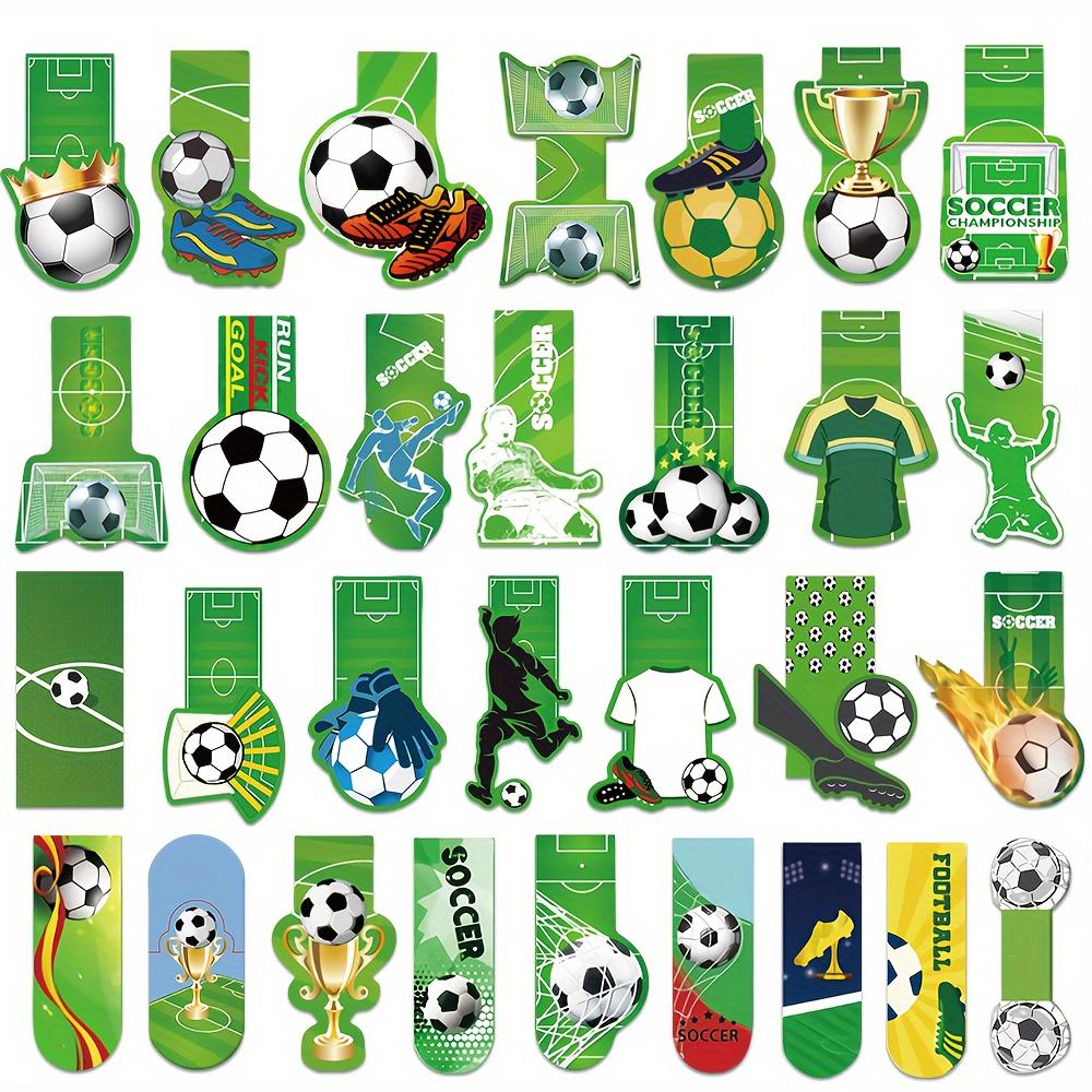 

30PCS Football Bookmarks Reading Pages Books Labeling Students Creative Gifts Decorative Pages Labeling Paper Bookmarks DIY