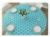 PEVA Elastic Round Moroccan Table Cover - Nordic Minimalist Flannel Stretch for Outdoor Patio