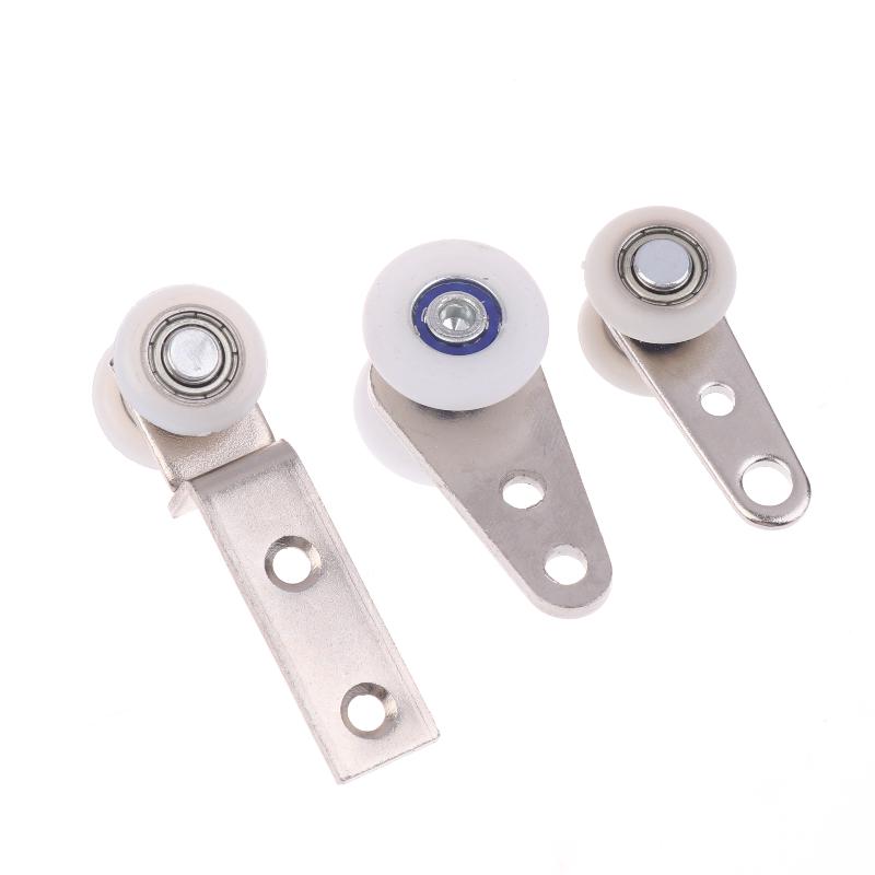 2Pcs Curtain Rails Pulleys Sliding Door Pulley Hanging Track Pulley Block For Sliding Door Cabinets Window Hardware