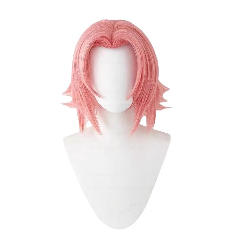 Anime Haruno Sakura Wig Short Pink Heat Resistant Girl Synthetic Hair Play Role Patry Wigs