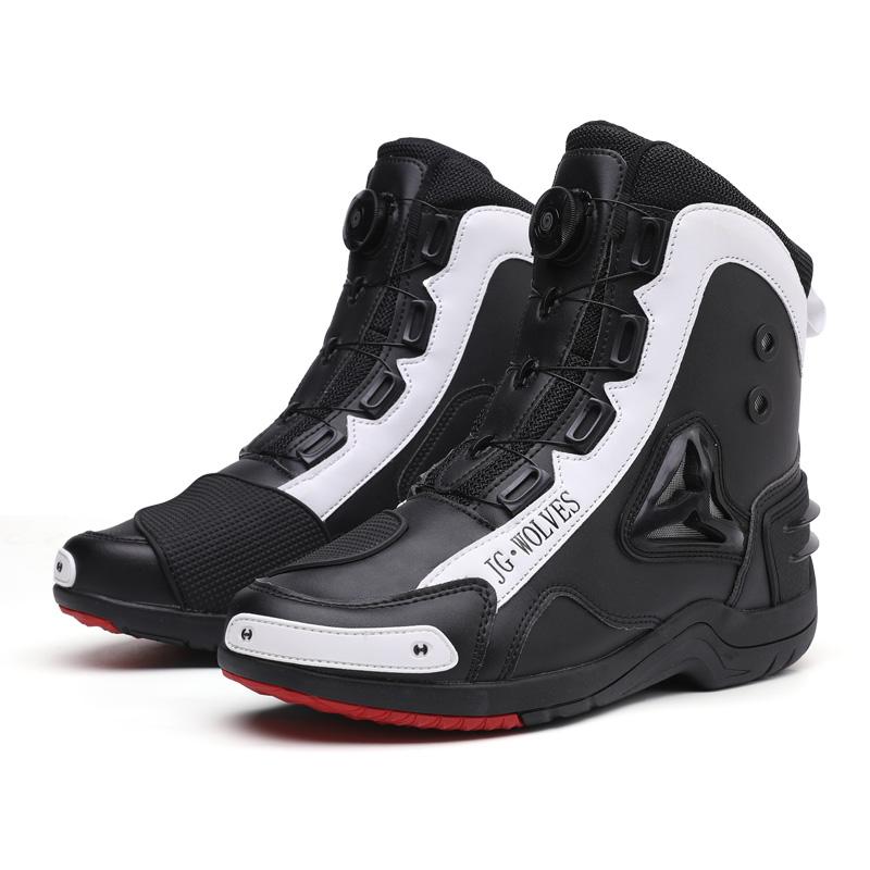 Motorcycle Boots Four Seasons High-top Outdoor Riding Boots Fashion Protective Motorcycle Shoes Plus Size Off-road Cycling Shoes