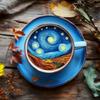 New Full Square&Round Diamond Painting Coffee 5d DIY Diamond Embroidery Starry Sky Scenery Decoration Home Art Kit