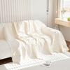Jingxun Cream Style Cotton Sofa Throw Blanket