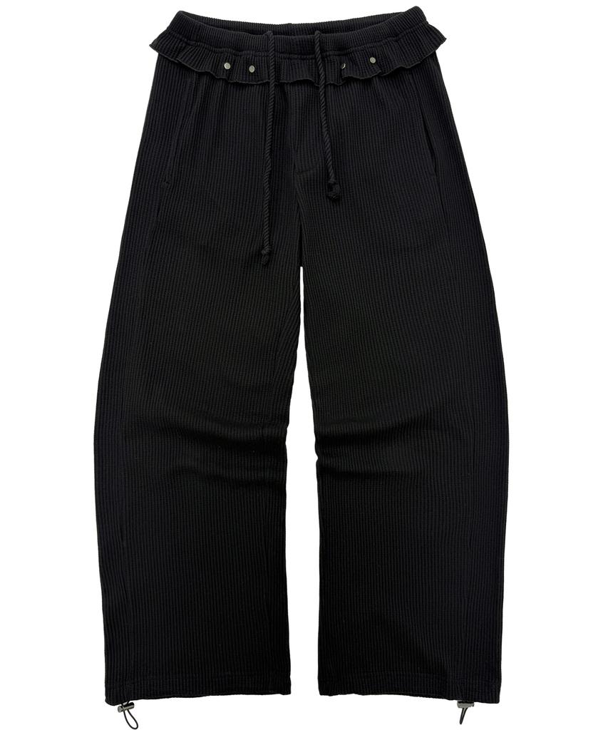 PLASMA SPHERE Carrot Waffle Studded Frill Pants_2 Colors