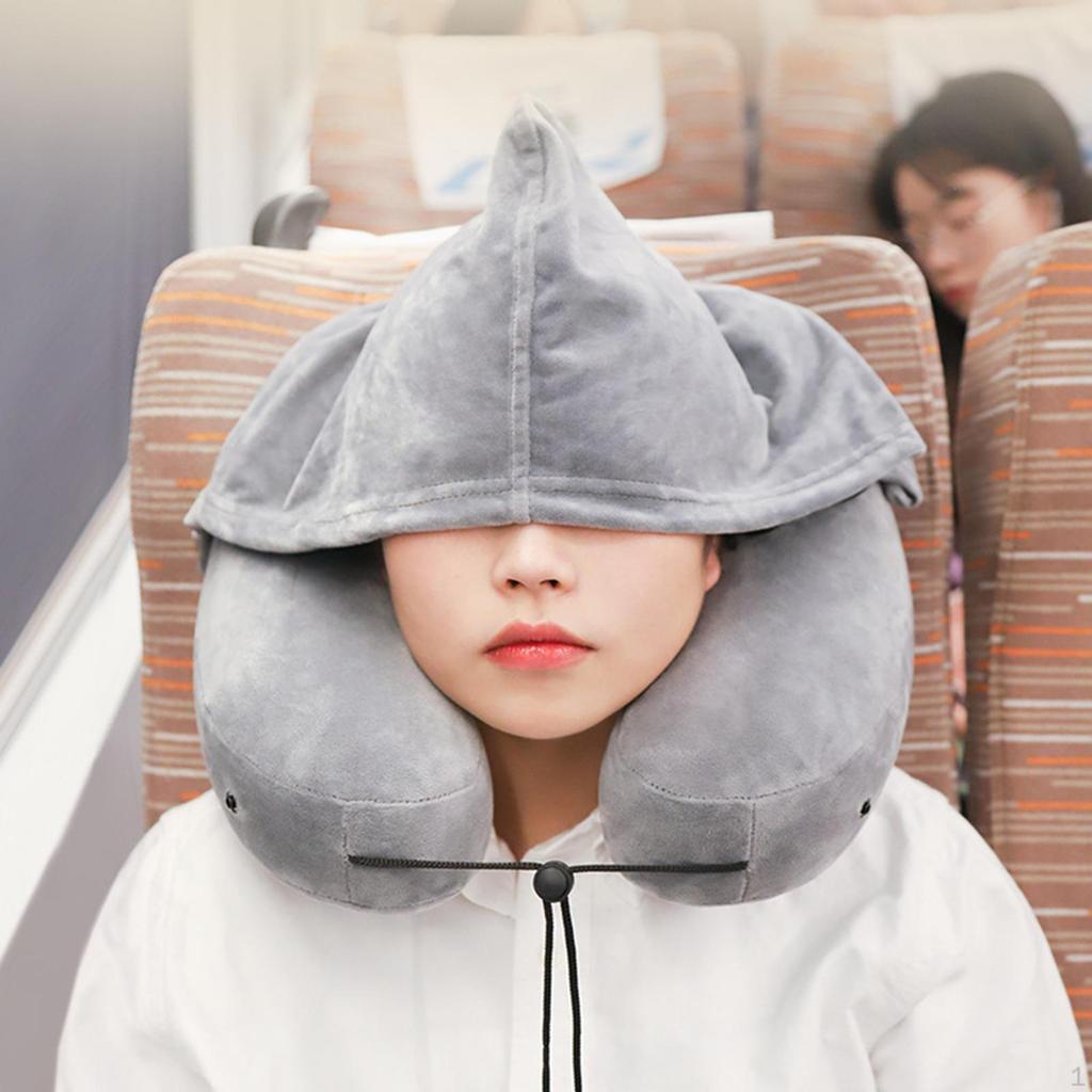 Inflatable Neck Pillow with Handy Carrying Pouch