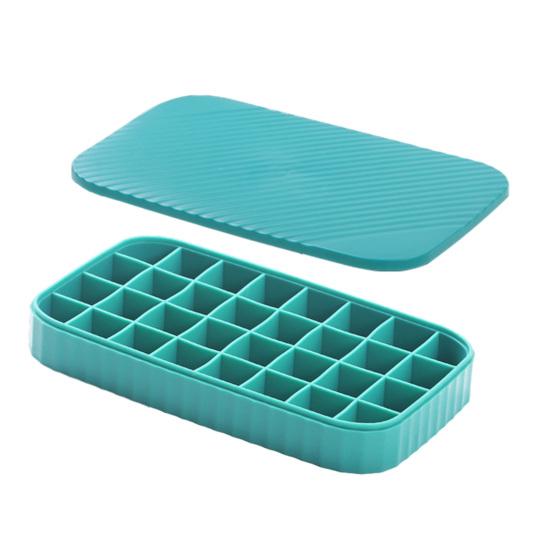 

Силиконовая форма для кубиков льда с контейнером и лопаткой, 32 ячейки, форма для льда для морозильной камеры, герметичная, штабелируемая, аппарат для изготовления льда для домашних вечеринок A зелёный