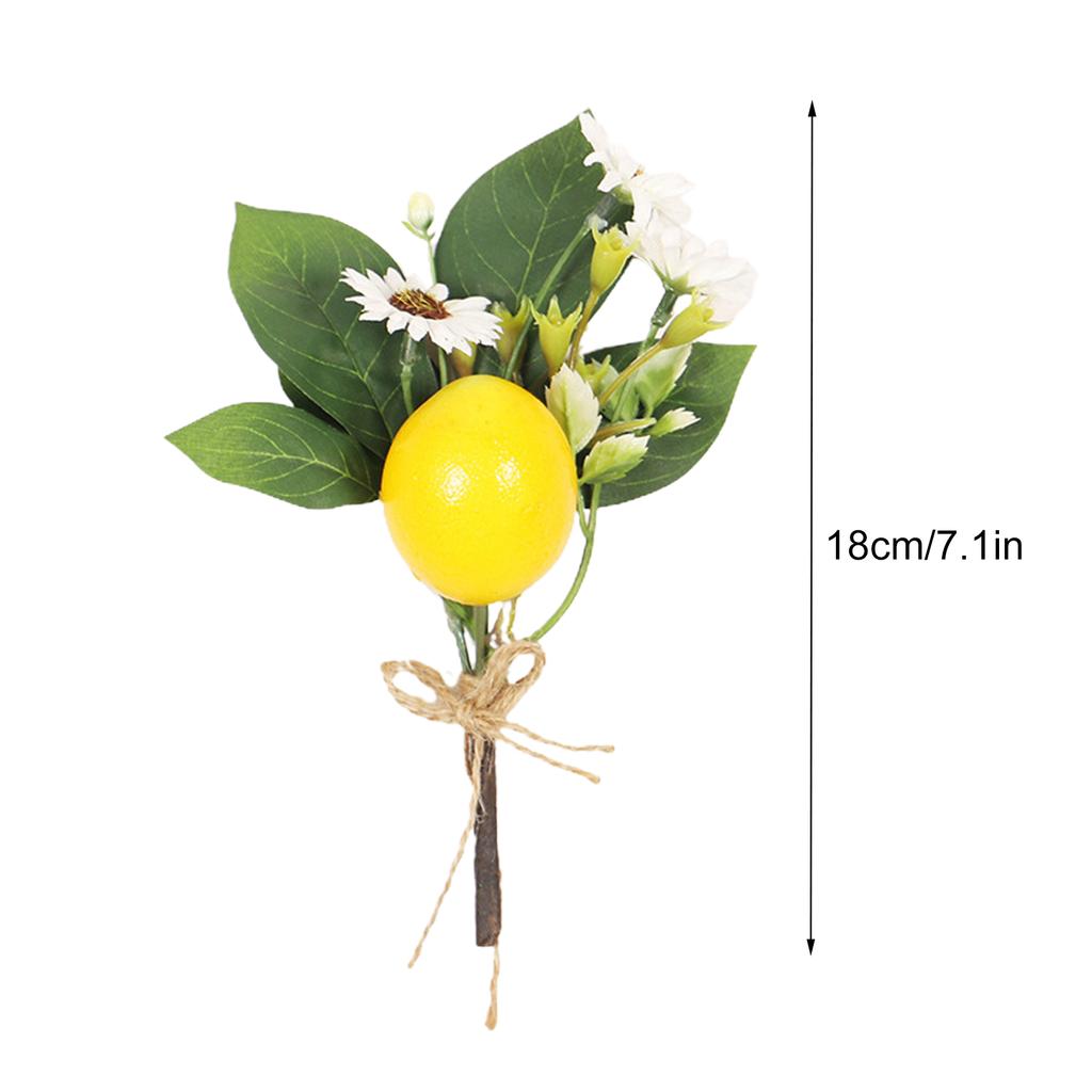 Umělá citronová větvička, všestranná, zářivě žlutá, stonek citronové větvičky pro svatební, večírek, domácí dekorace