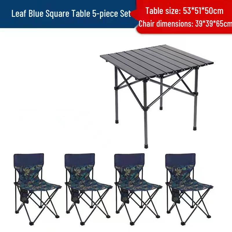 OIMG Folding Camping Table and Chair Set
