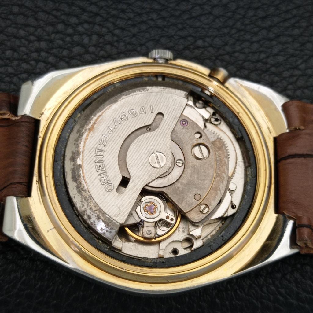 JAPAN VINTAGE ORIENT CRYSTAL AUTOMATIC 46941 MENS ORIGINAL DIAL WATCH a707790-1