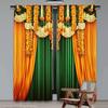 2Pcs Indian Traditional Curtain Bouquet Flowers Indian Style Garlands Festival Curtain For Livingroom Bedroom A