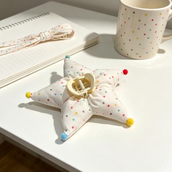 YY Five-pointed Star Ponytail Clip Back-of-head Clip Hair Accessory Hairpin for Girl Women