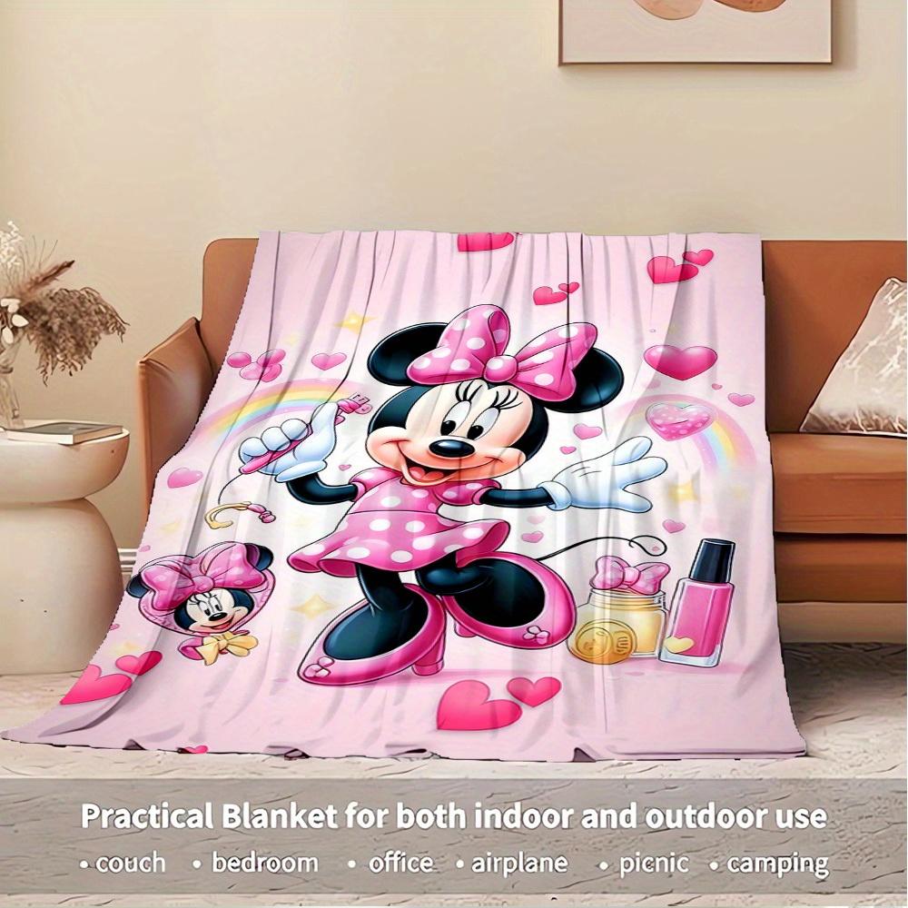 1pc Flannel Minnie Mouse Bedding Throw Blanket Sofa Blanket Gift