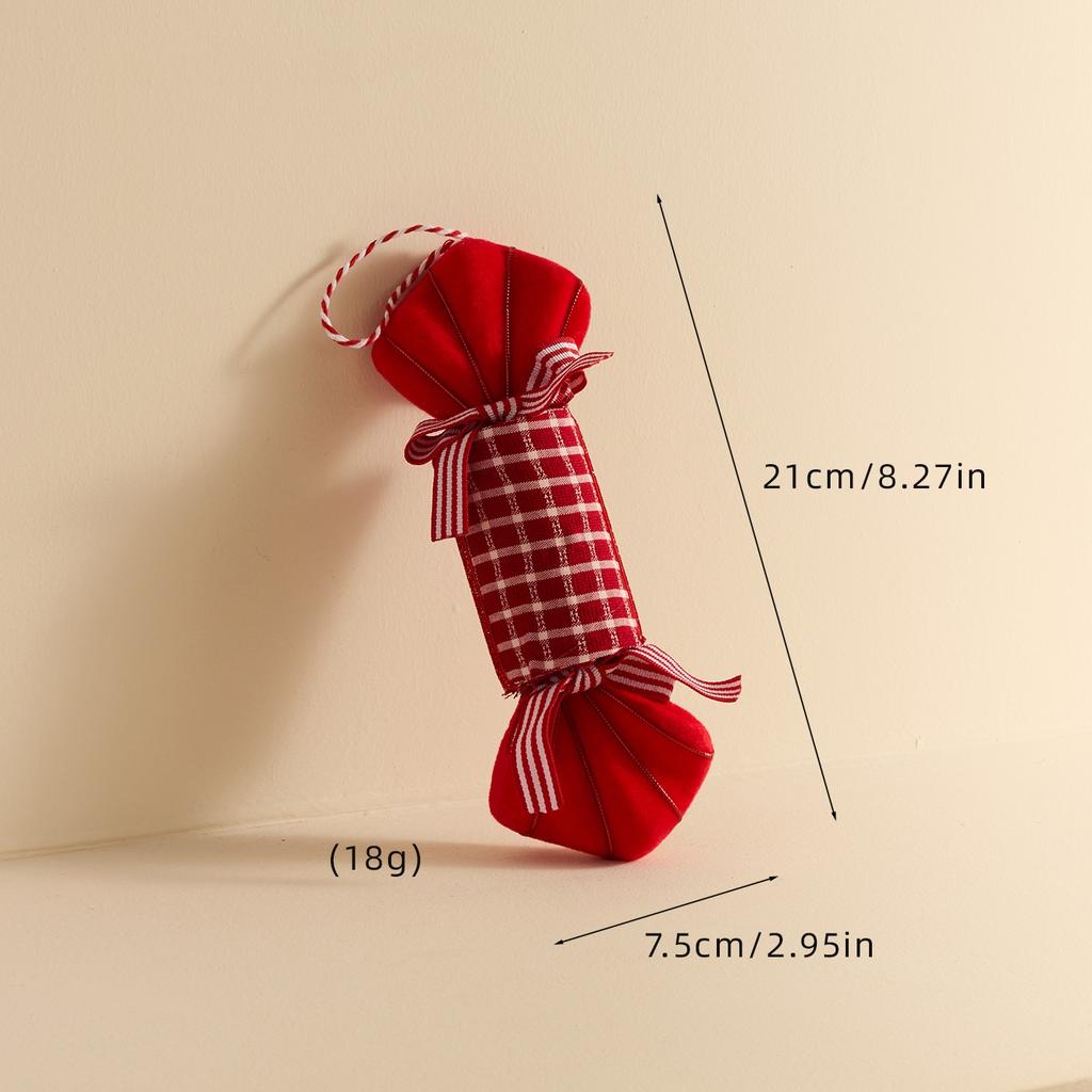 Christmas Decoration Red And White Candy Cane Grid Hot Air Balloon Xmas Tree Hanging Pendant Christmas New Year Party Ornament
