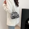 2025 New Korean Version Fashion Hand Sequined Bucket Bag Versatile Hand Shoulder Messenger Bag Dinner Bag Women's Wholesale