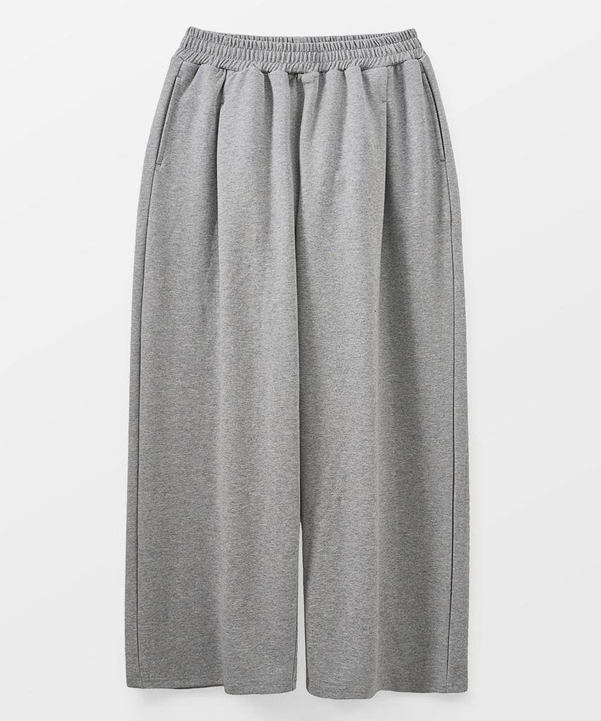 TAKEASY Dual Pocket Wide Sweatpants (Melange Grey)