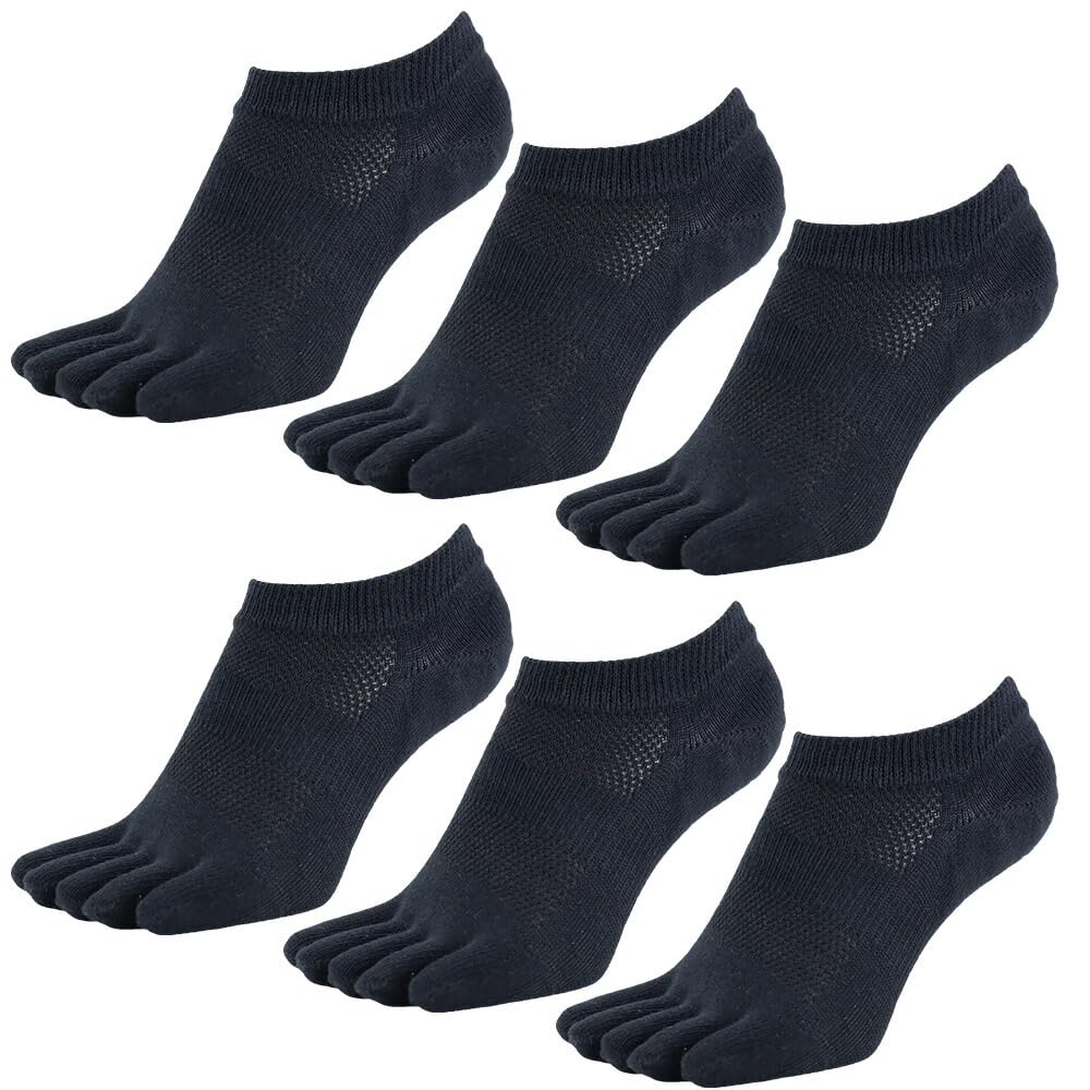 

made of cotton with heel foot cover for men and 6 pairs [Asuka] 5-toe socks, deep-fitting cover, 100% yarn, anti-slip cover, women, 27-29cm,