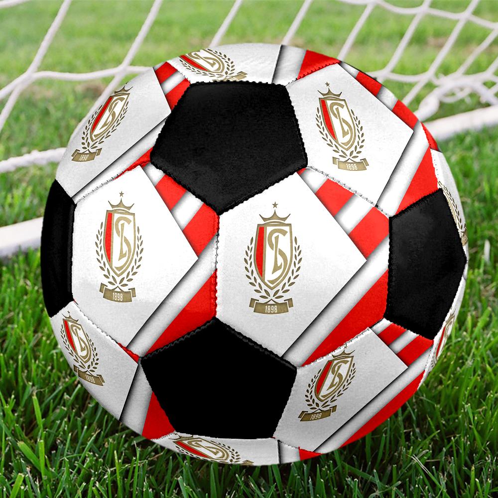SIZE 5 Standard Liège Soccer Ball Colorful All Ages Machine Stitched PVC Competition Ready Durable High-Bounce