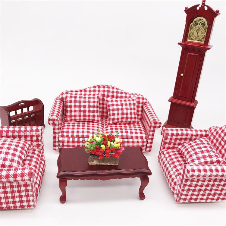 Mini Dollhouse Photography Scene Props: Multicolor Wave Tea Table (1:12 Scale)