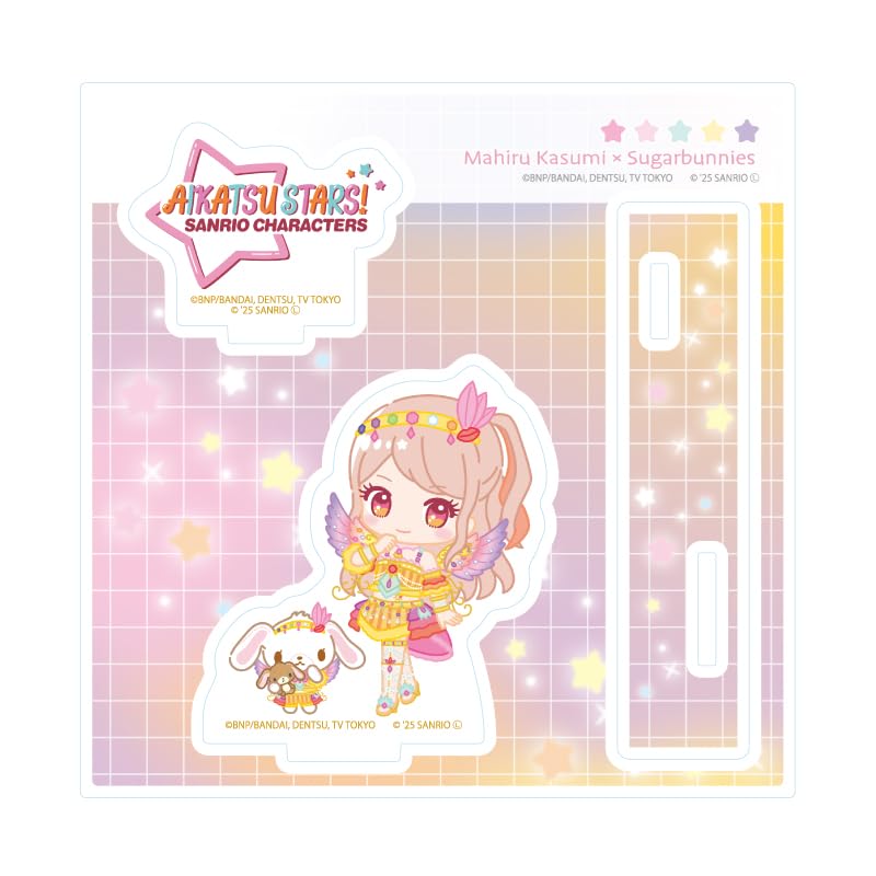 

Aikatsu Stars! x Sanrio Characters 03 Kasumi Mahiru x Sugar Bunnies [Collaboration Illustration [Mini Character]] Acrylic Stand Plate