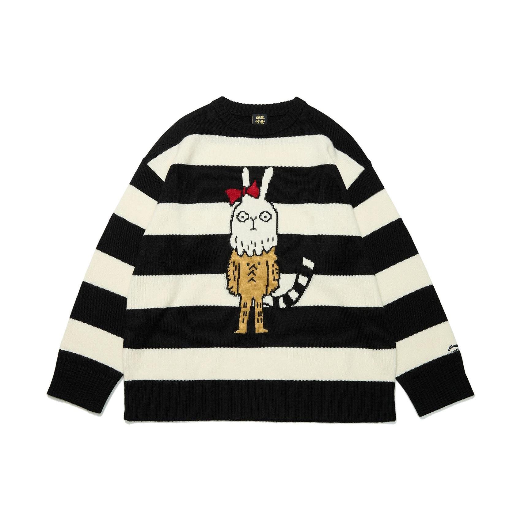 Li-Ning Rijindoujin Cartoon Graphic Sweater Black Men s AMBT009-3 L