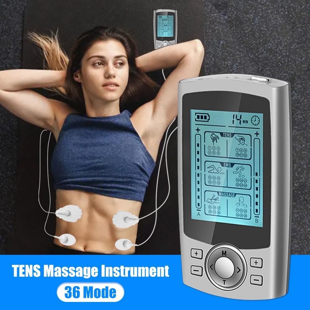 36 Modes Electric Body Massager Muscle Electrotherapy Stimulator Therapy Device EMS Massage Relax Tens Massager Back
