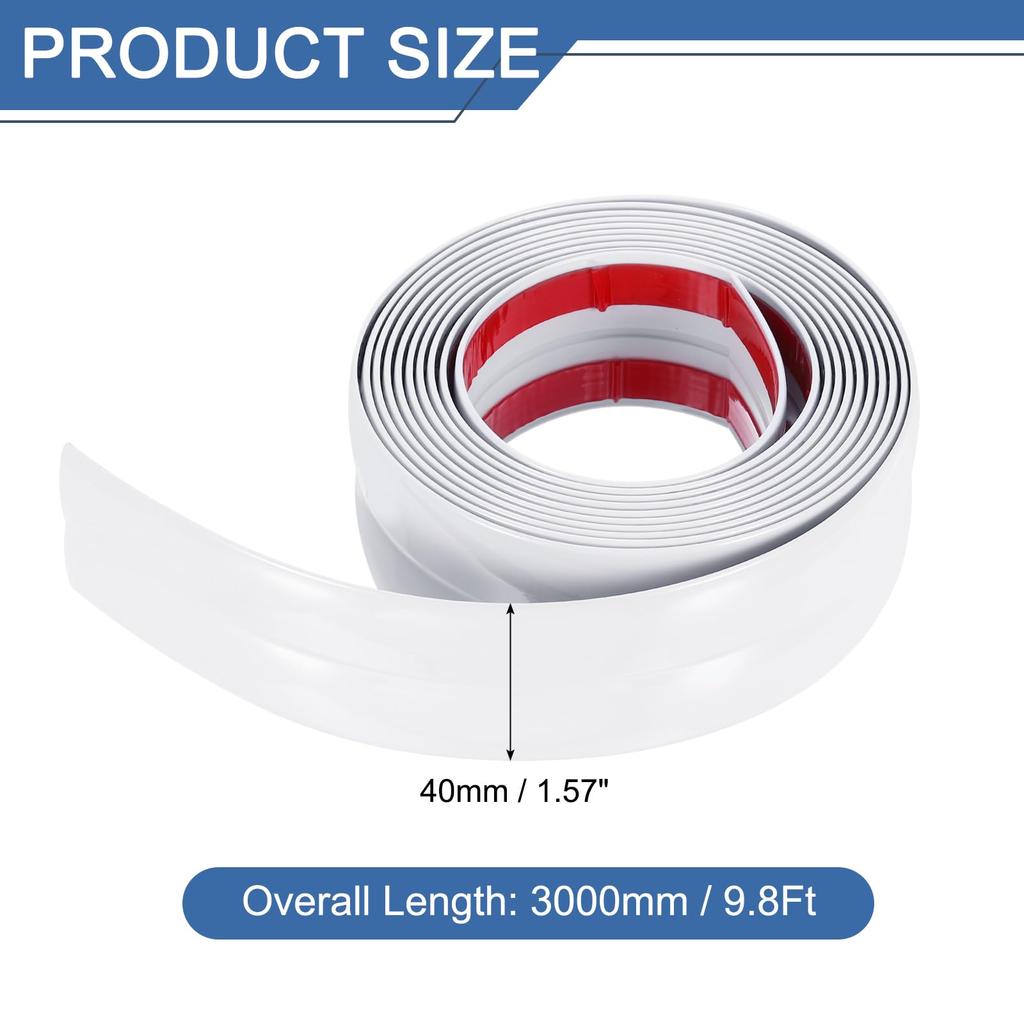 Uxcell Wall Corner Protector Trim Molding Peel & Stick Molding Trim PVC Self-Adhesive Wall Corner Guard Edge Protector for Wall Edge Corners 1.57" X 9