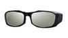 Zeque Polarized Baron Apron Jacket Matte TRUEVIEW SILVER MIRROR Sunglasses, F-1710 Black, SPORTS/