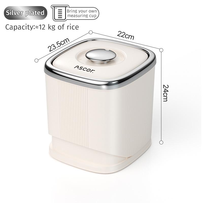 Rice Bucket Moisture Proof Grain Dispenser Rotating Kitchen Powder Storage Box Household Insect-proof Storing Rice Container Box